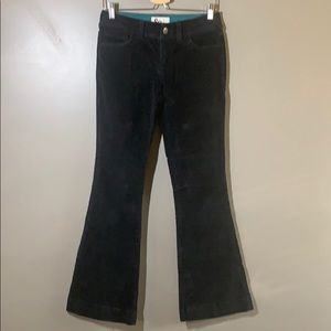 Corduroy, faded navy/black flare jeans